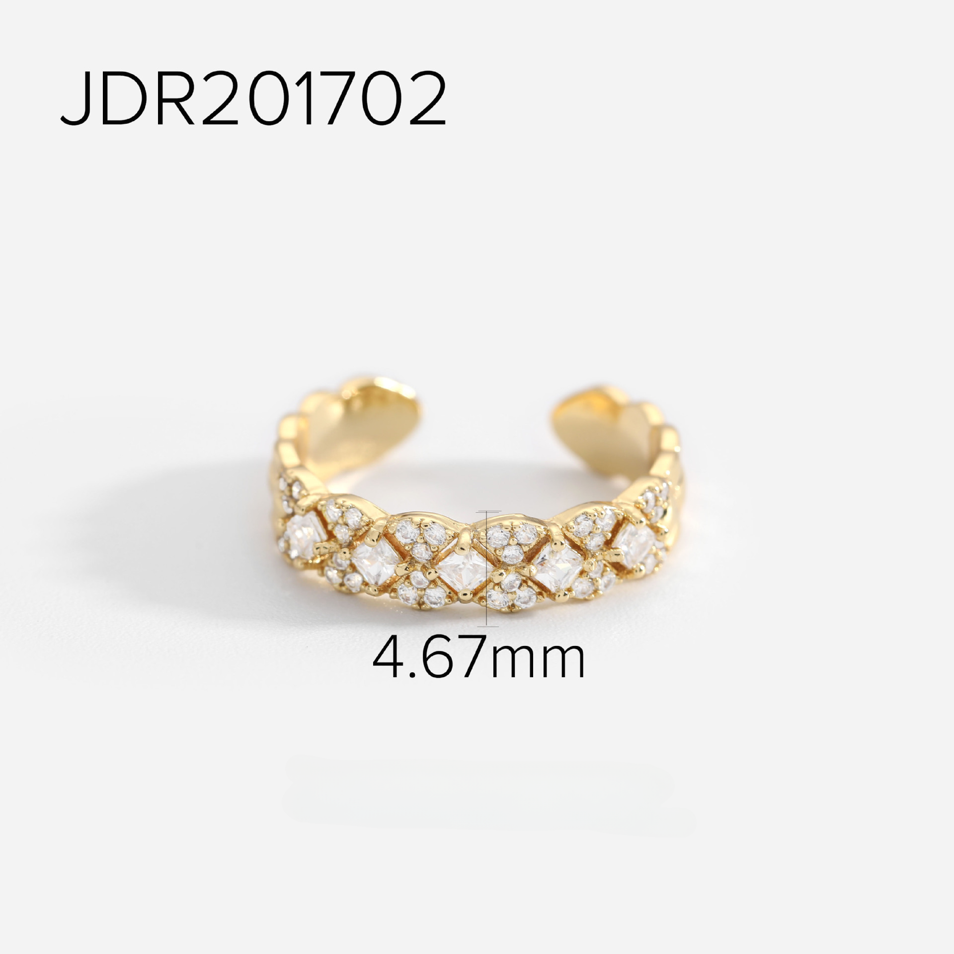 Nuevo placas de latón de alta venta al por mayor con anillo de circón